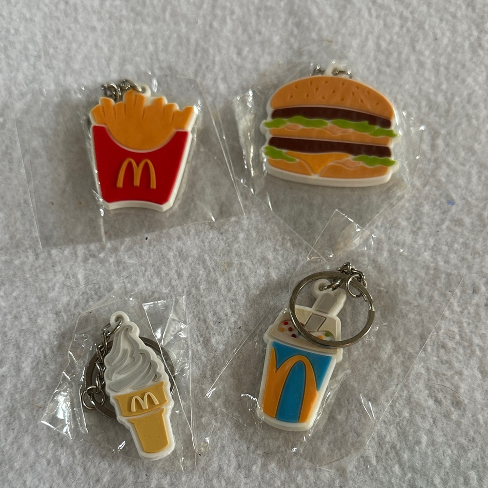 McDonald's White Keychain Set